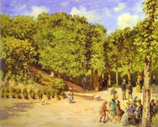 Town Garden In Pontoise by Camille Pissarro