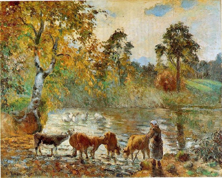The Pond At Montfoucault by Camille Pissarro