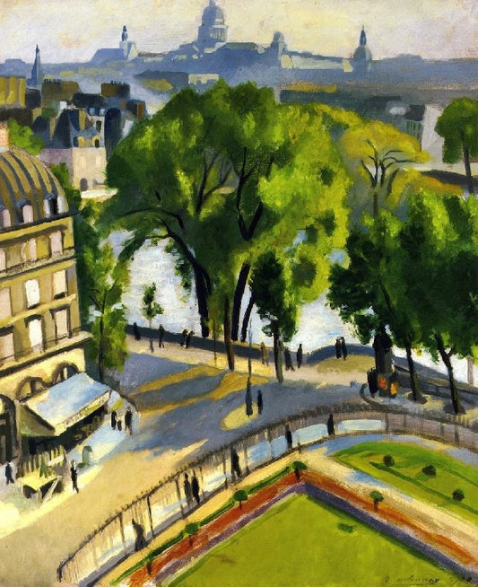 View Of The Quai De Louvre by Robert Delauna