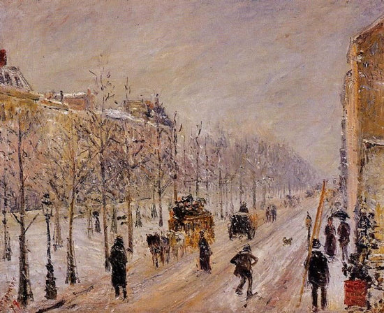 The Outer Boulevards, Snow Effect by Camille Pissarro