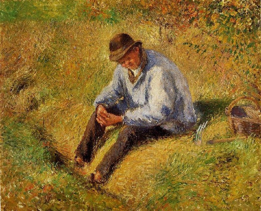 Pere Melon Resting by Camille Pissarro