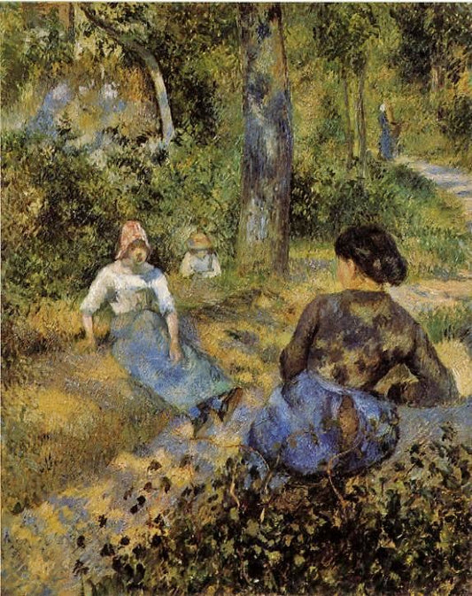 Peasants Resting by Camille Pissarro
