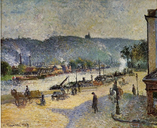 The Quays At Rouen by Camille Pissarro