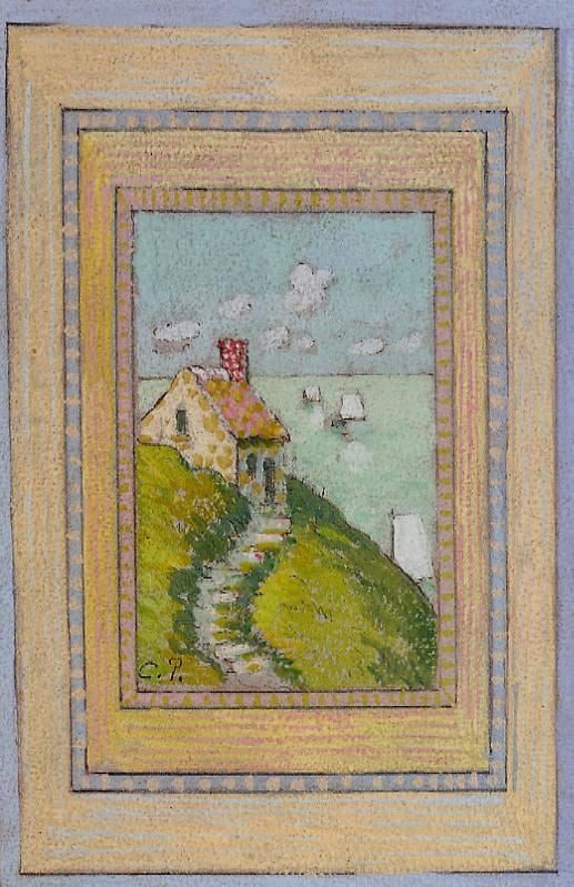House On A Cliff by Camille Pissarro