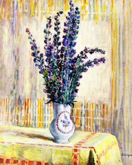 Pitcher Of Flowers On A Table by Henri Lebasque