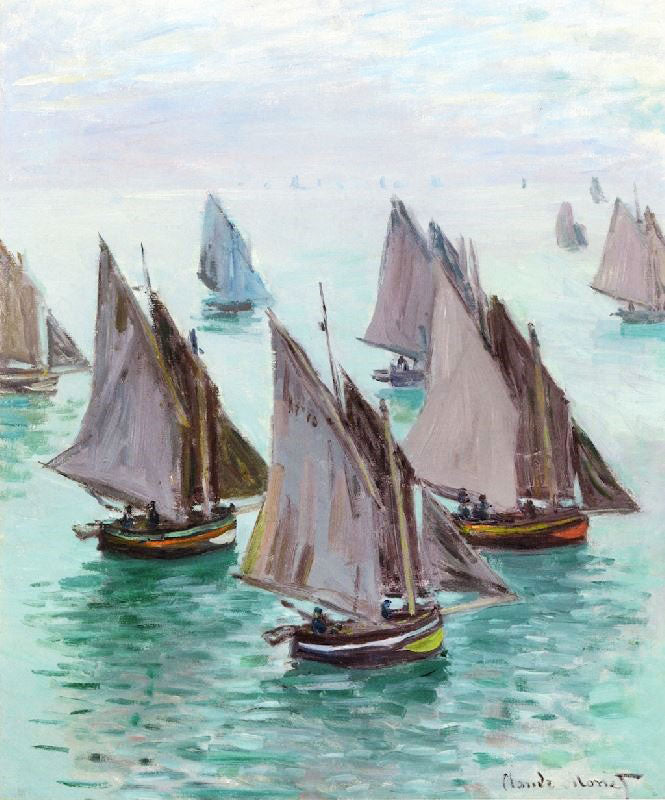 Fishing Boats, Calm Weather by Claude Oscar Monet