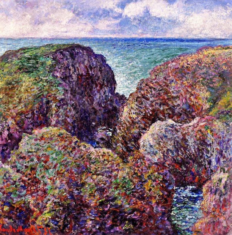 Block Of Rocks At Port-Goulphar by Claude Oscar Monet