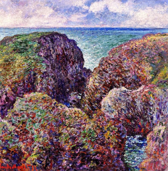Block Of Rocks At Port-Goulphar by Claude Oscar Monet