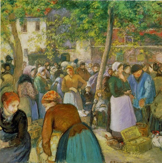 The Poultry Market by Camille Pissarro