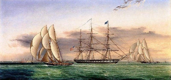 Ships Off Castle Garden by James E. Buttersworth