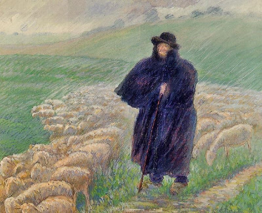 Shepherd In A Downpour by Camille Pissarro