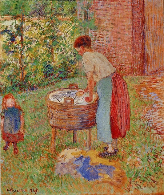 Washerwoman, Eragny by Camille Pissarro