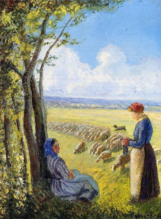 Shepherdesses by Camille Pissarro