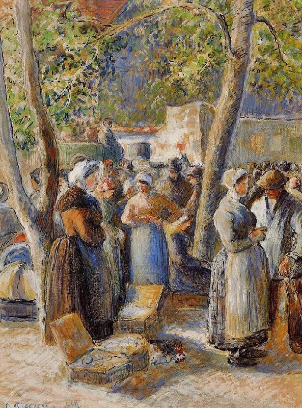 The Market In Gisors by Camille Pissarro