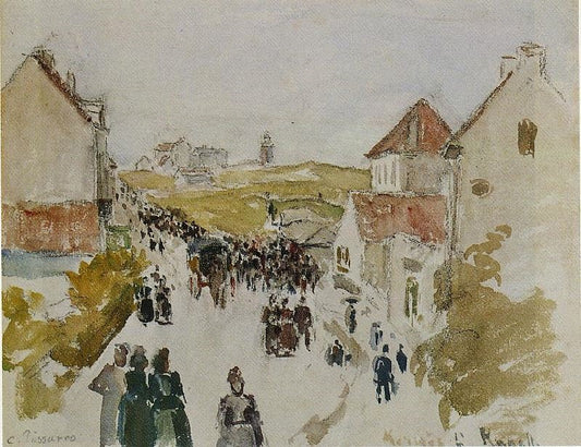 Feast Day In Knokke by Camille Pissarro