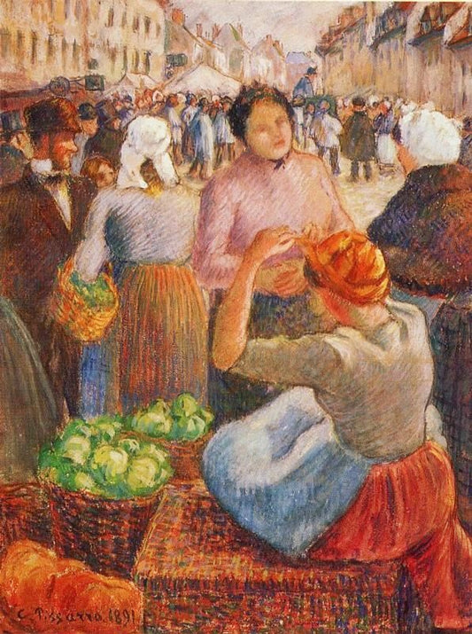 Marketplace, Gisors by Camille Pissarro