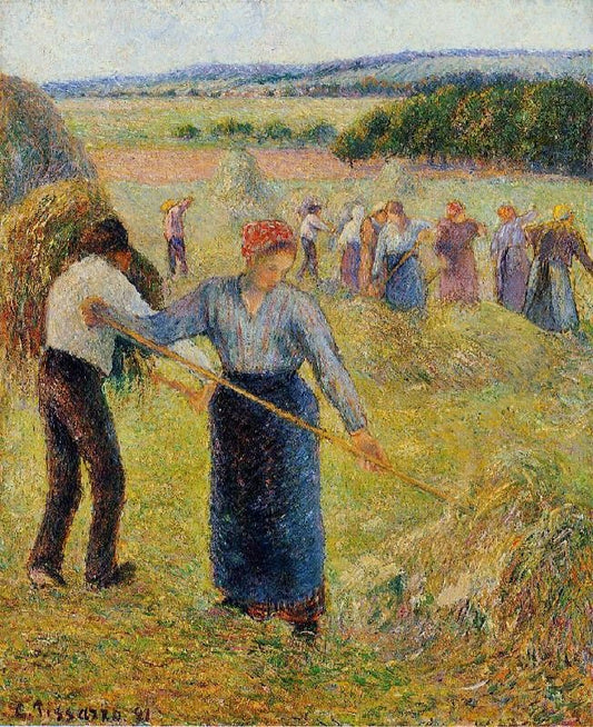 Haymaking At Eragny by Camille Pissarro