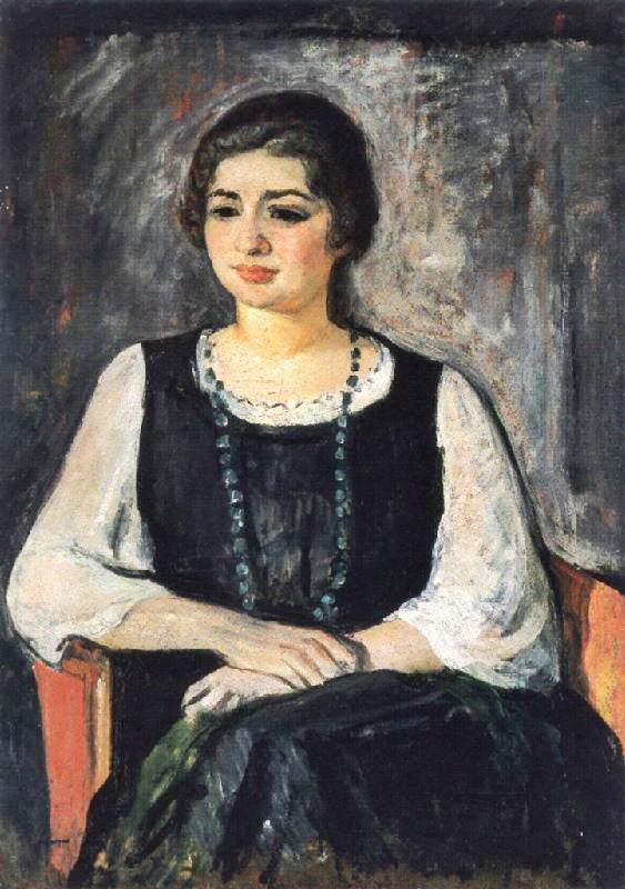 Nono In A Green Necklace by Henri Lebasque