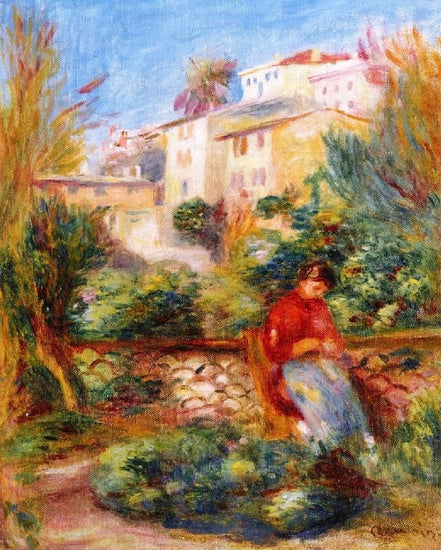 The Terrace At Cagnes by Pierre Auguste Renoir