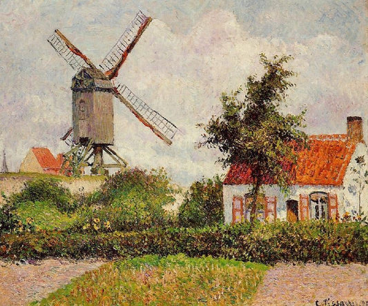 Windmill At Knocke, Belgium by Camille Pissarro