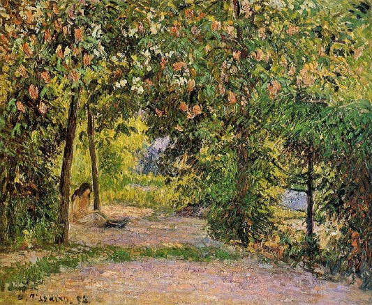 The Garden In Spring, Eragny by Camille Pissarro