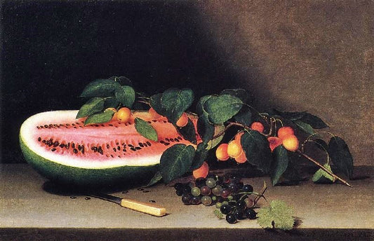 Still Life With Watermelon by Raphaelle Peale