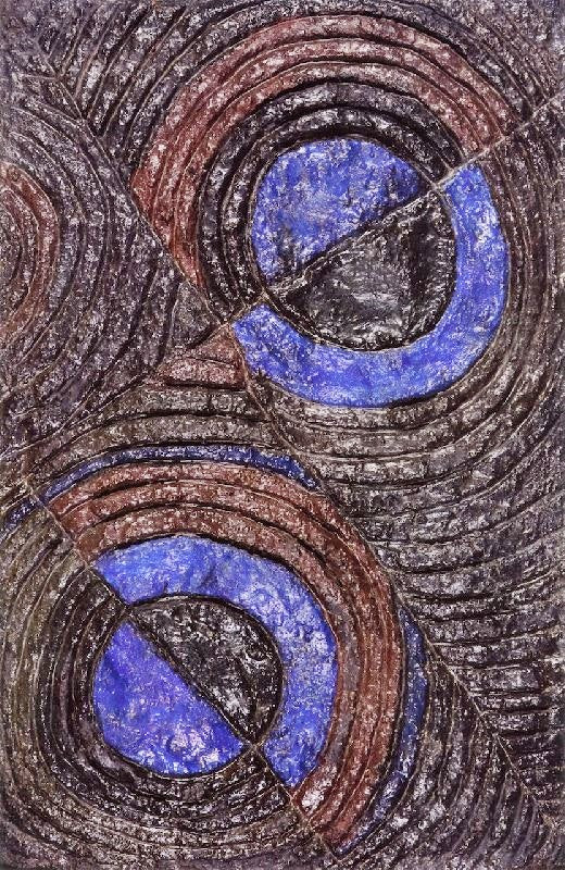 RELIEF BROWN AND BLUE