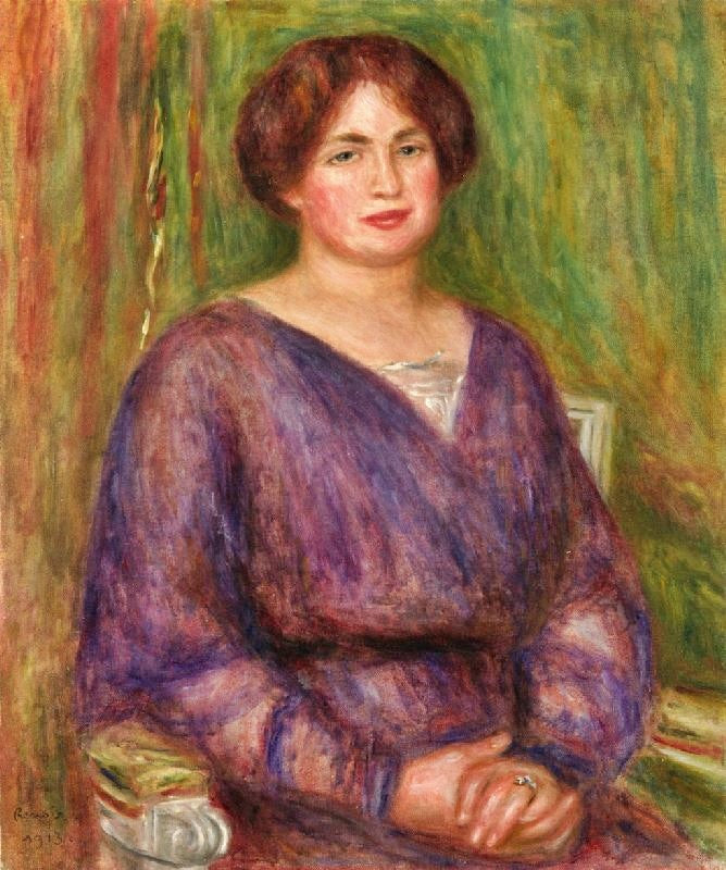 Portrait Of Madame Louis Prat by Pierre Auguste Renoir
