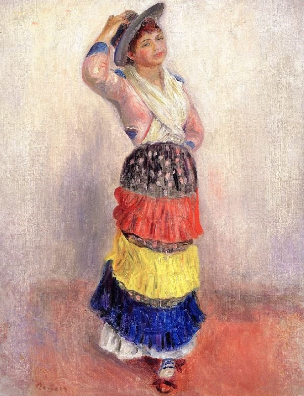 Woman Dancing In An Italian Costume by Pierre Auguste Renoir