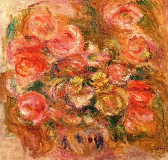 Study Of Roses by Pierre Auguste Renoir