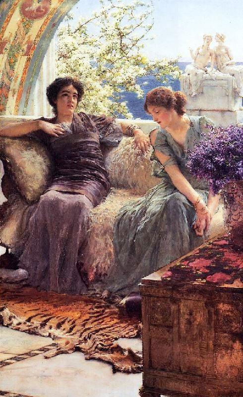 Unwelcome Confidence by Sir Lawrence Alma-Tadema