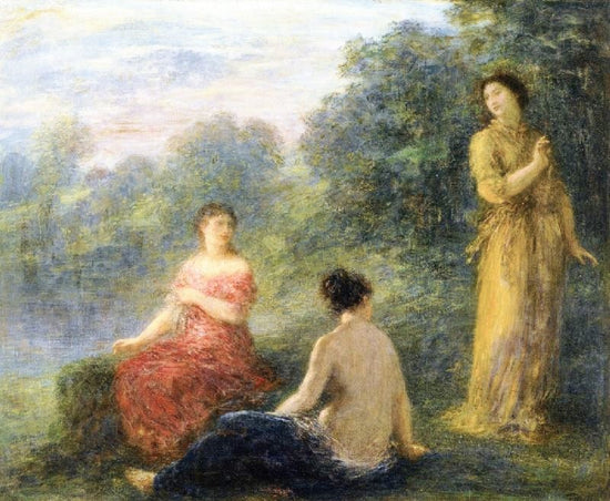 Three Nymphs By A Spring by Henri Fantin-Latour
