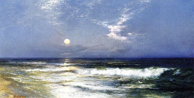 Moonlit Seascape, 1891 by Thomas Moran