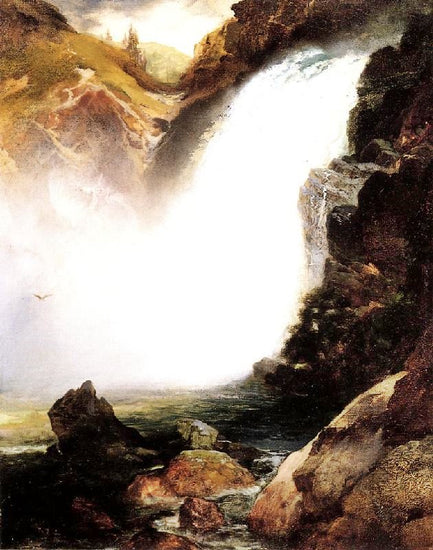 Landscape With Waterfall by Thomas Moran