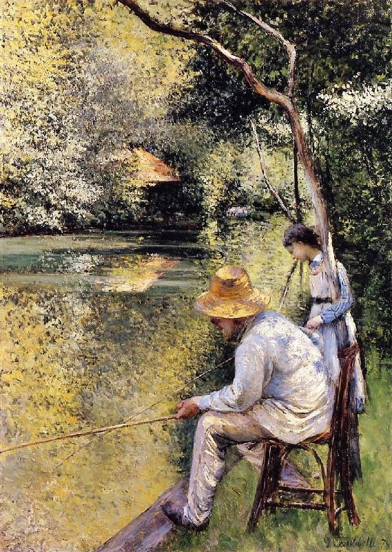 Fishing by Gustave Caillebotte
