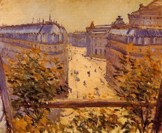 Rue Halevy, Balcony View by Gustave Caillebotte
