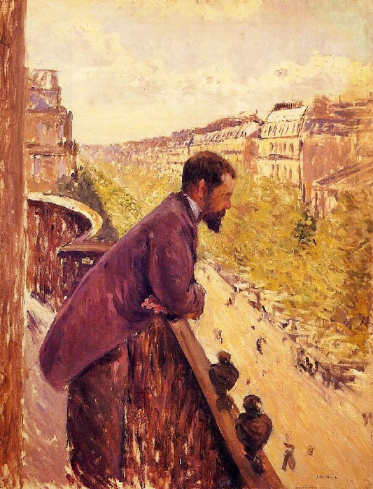 The Man On The Balcony by Gustave Caillebotte