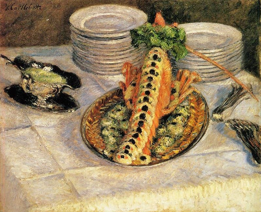 Still Life With Crayfish by Gustave Caillebotte