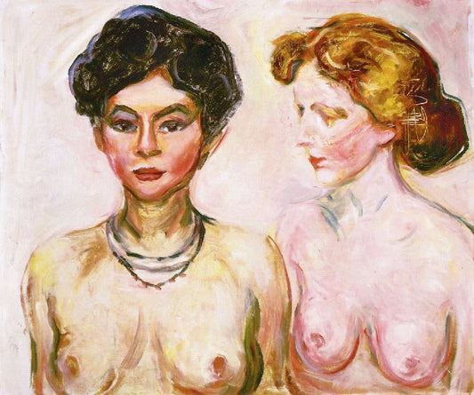 Blond And Dark-Haired Nude by Edvard Munch