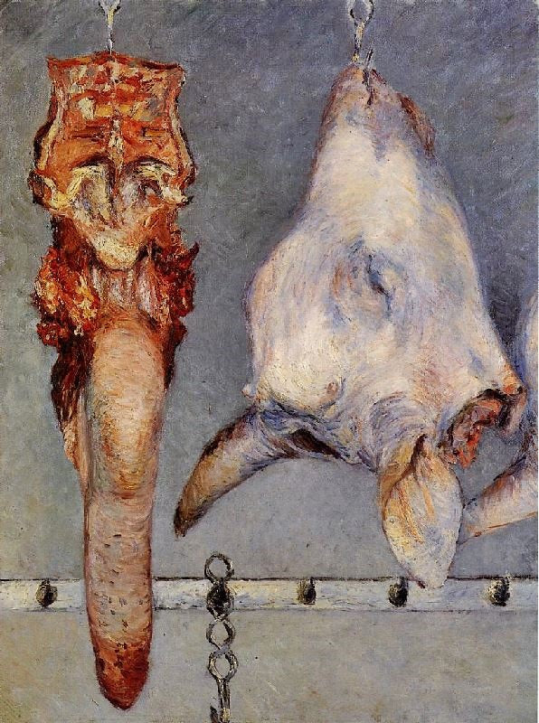 Calf’S Head And Ox Tongue by Gustave Caillebotte