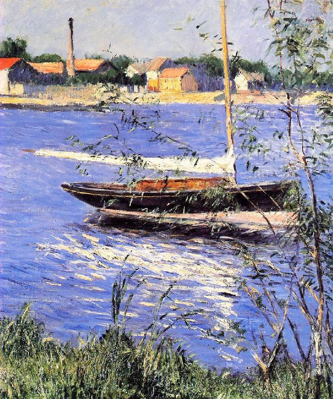 ANCHORED BOAT ON THE SEINE AT ARGENTEUIL