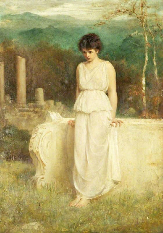 Her Eyes Are With Her Heart And That Is Far Away by Philip Hermogenes Calderon