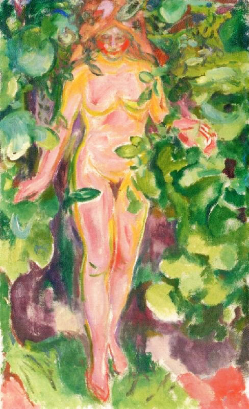 Female Nude In The Woods by Edvard Munch