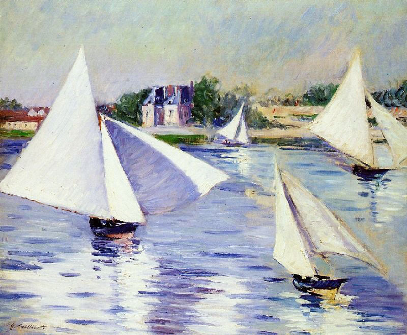 SAILBOATS ON THE SEINE AT ARGENTEUIL