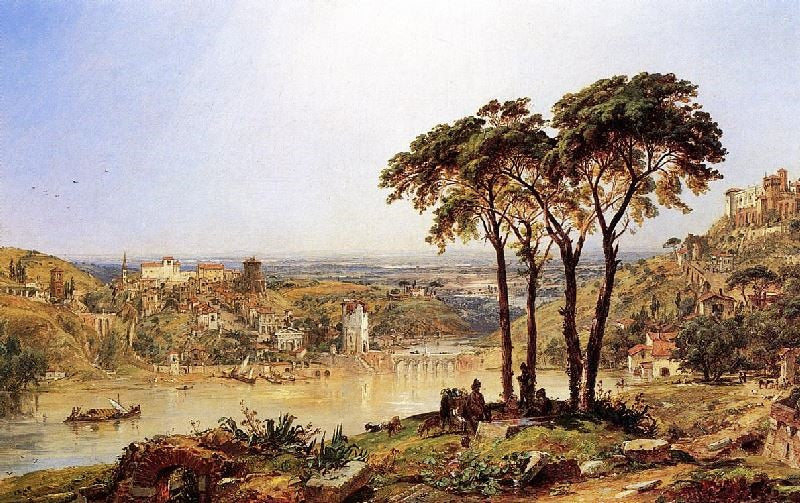 Summer, Noonday On The Arno by Jasper Francis Cropse