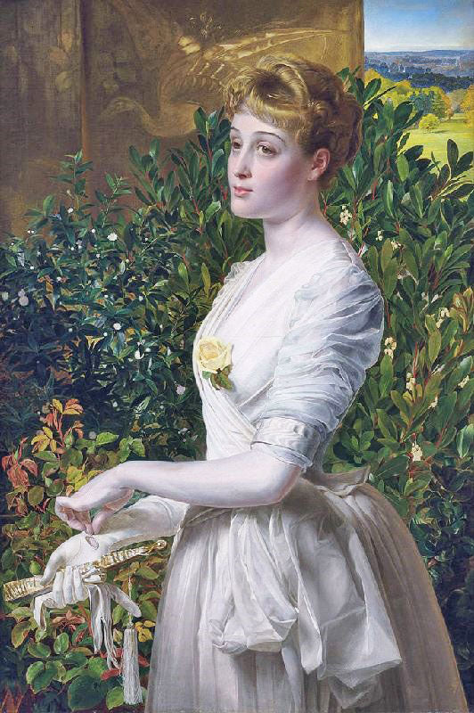 Portrait Of Julia Smith Caldwell by Anthony Frederick Sandys