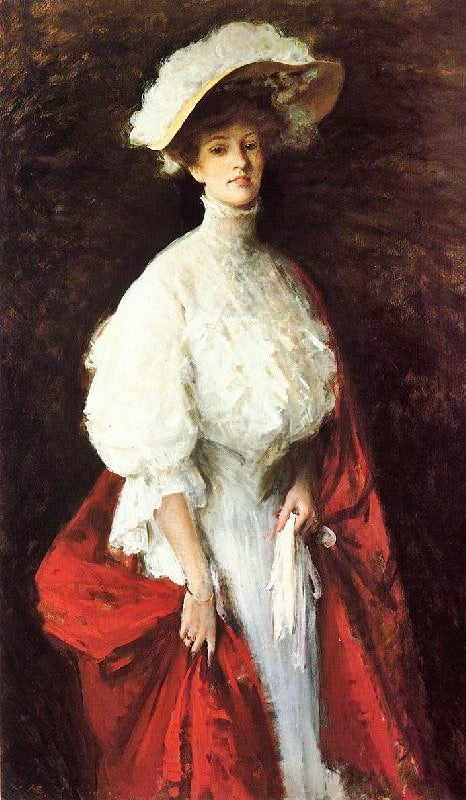 Portrait Of Miss Frances Vonlohr Earle by William Merritt Chase