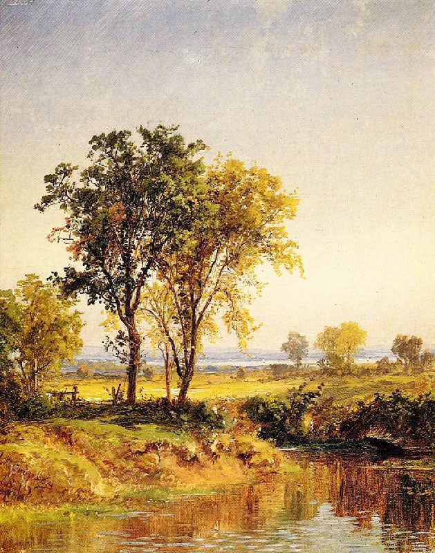 The Pond In Springtime by Jasper Francis Cropse