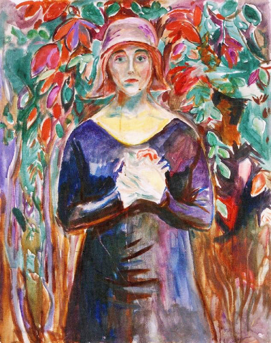Model In The Garden by Edvard Munch