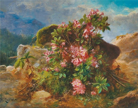 Alpine Flowers by Hans Zatzka